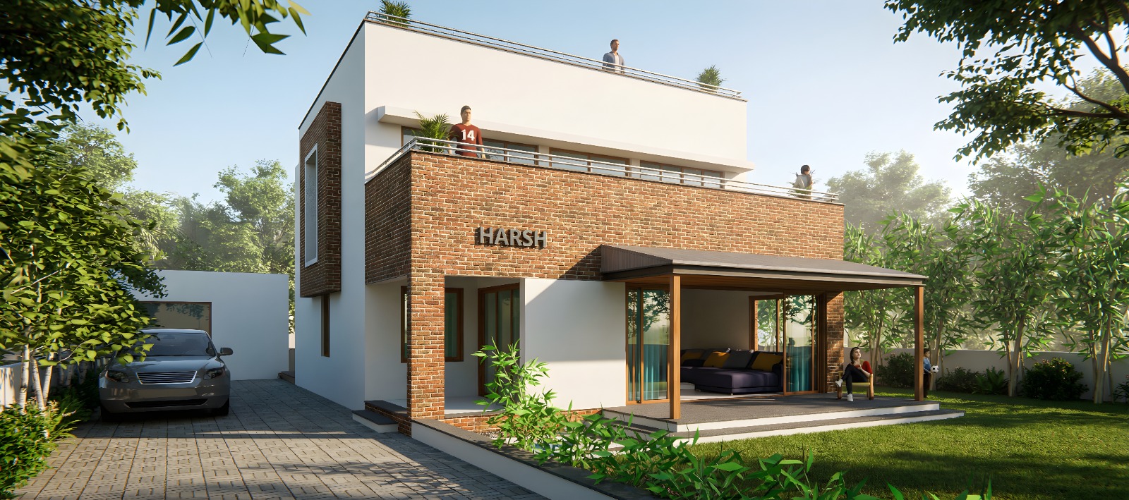Modern residential house design in India